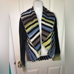Angel Black and Multicolor Striped Cardigan